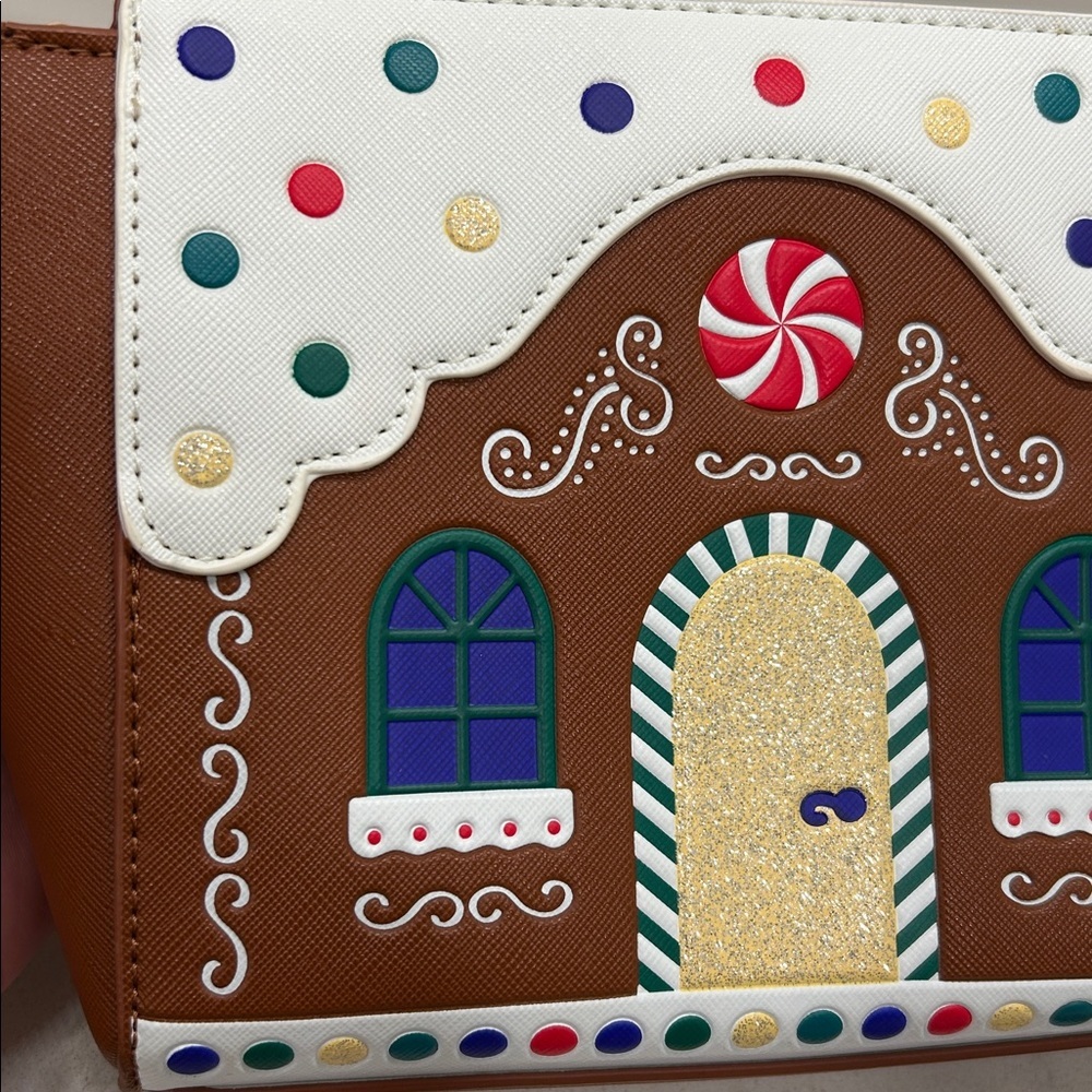Mad Engine Gingerbread House Crossbody Bag Purse - Picture 3 of 16